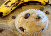 Muffins met banaan en chocola