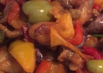 Melanzane e peperoni - gestoofde aubergines en paprika